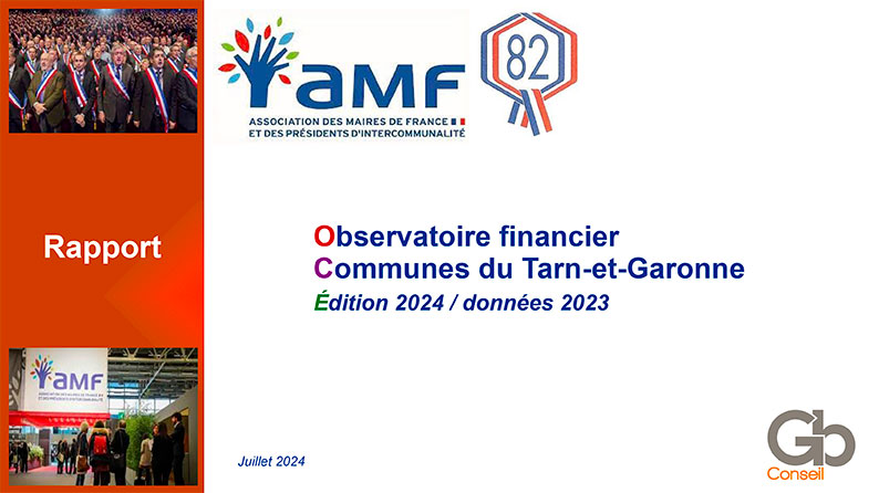 Observatoire financier des communes du 82 2024 par Gilles Barou GB Conseil - Montauban