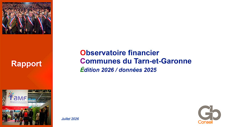 Observatoire financier des communes du 82 2026 par Gilles Barou GB Conseil - Montauban